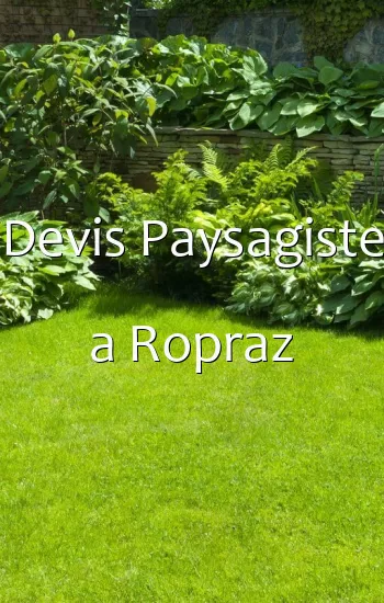 Devis Paysagiste a Ropraz