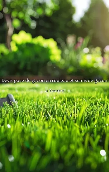 Devis pose de gazon en rouleau et semis de gazon a Yvorne