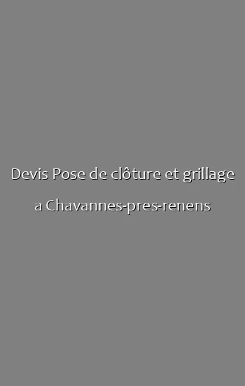 Devis Pose de clôture et grillage a Chavannes-pres-renens